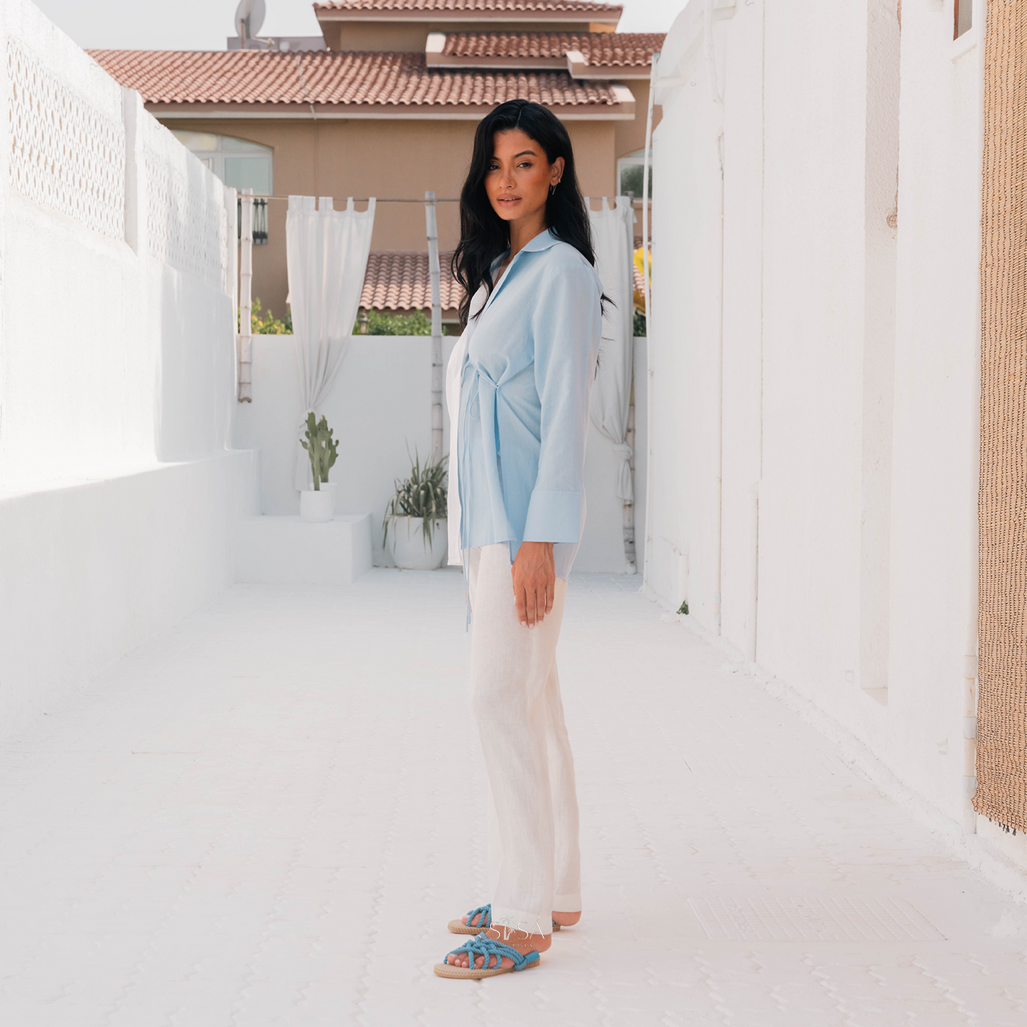 Azure Palm Tunic