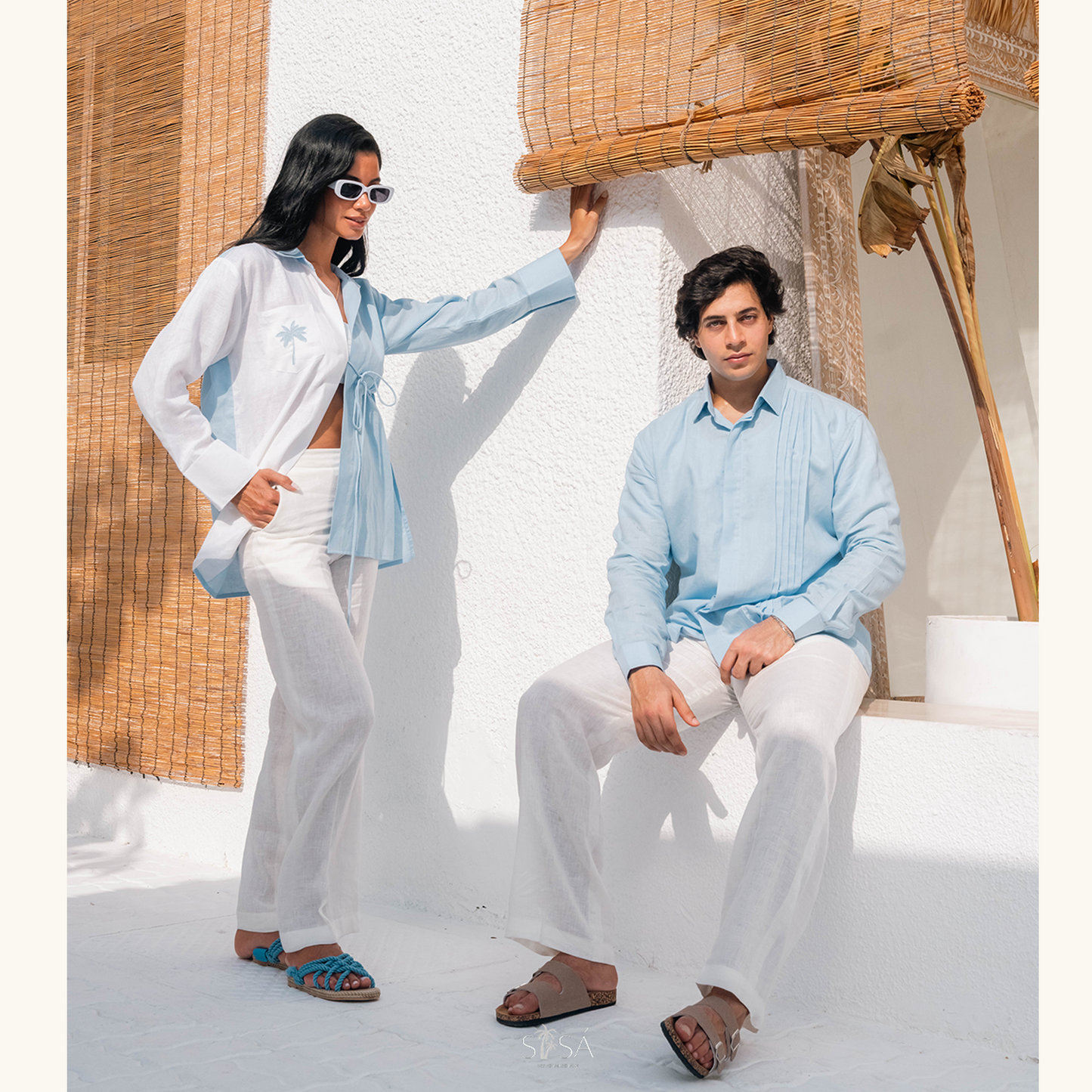 Azure Palm Tunic