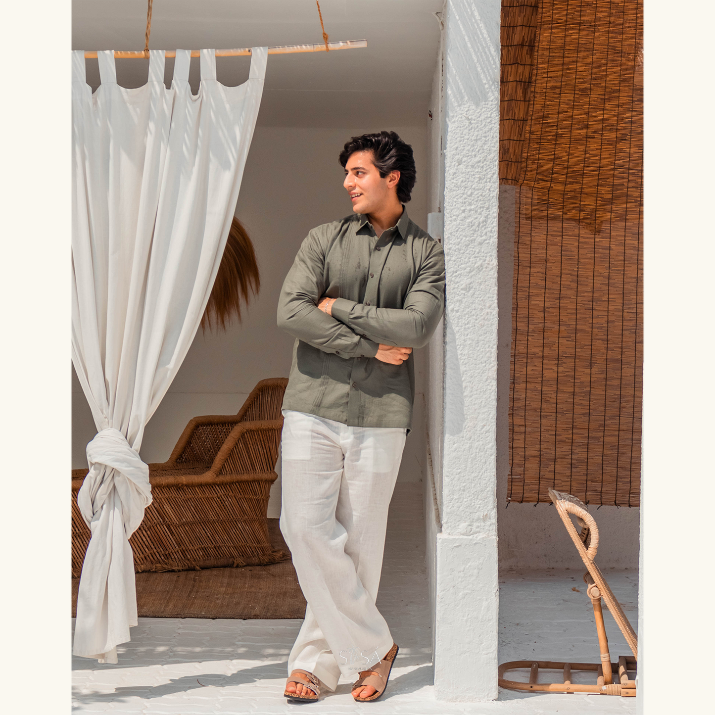 Moss Meadow Linen Shirt