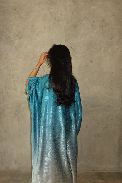Skyee- ombre blue abaya