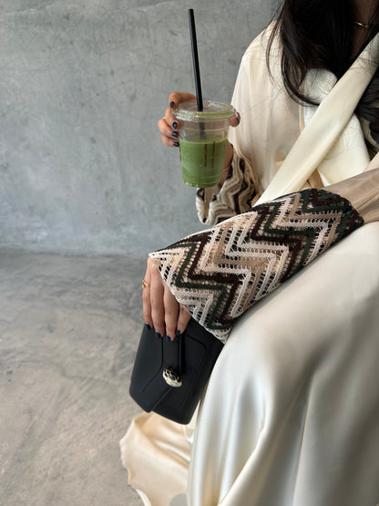 Creme brulee- butter yellow abaya