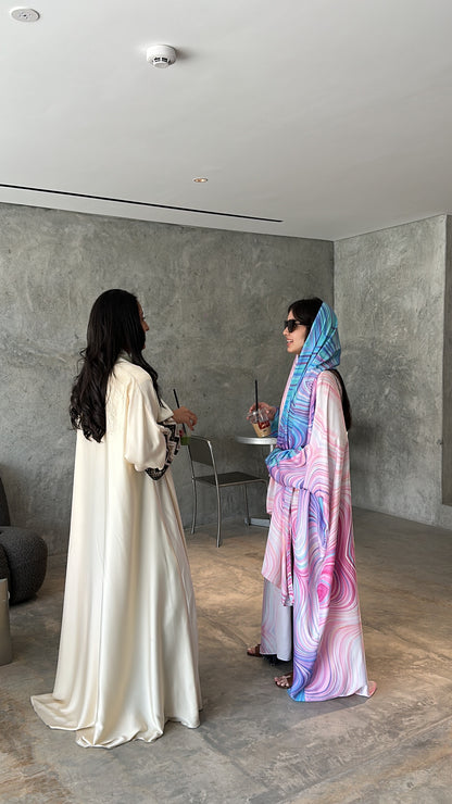 Creme brulee- butter yellow abaya