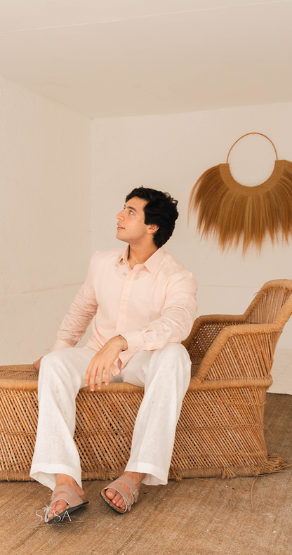 Sunset Rose Linen Shirt