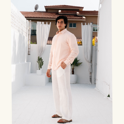 Sunset Rose Linen Shirt