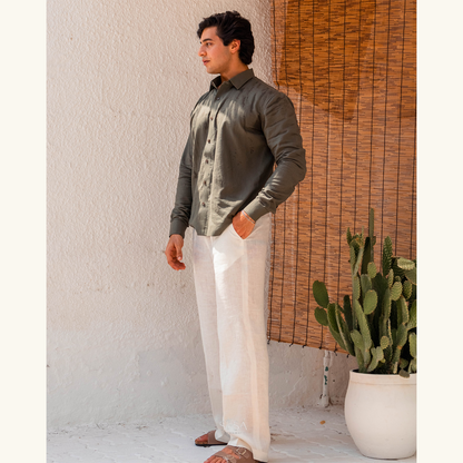 Moss Meadow Linen Shirt