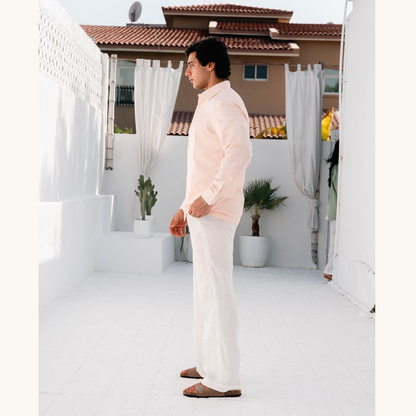 Sunset Rose Linen Shirt